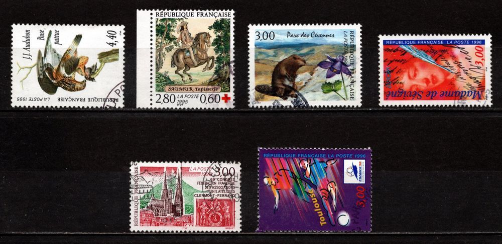 Lot timbres France 1992/96 obl, &agrave; 10 % de la cote, TB 