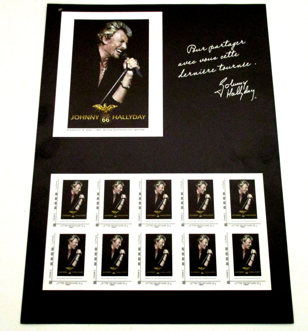 Timbres Johnny Hallyday, La Poste 