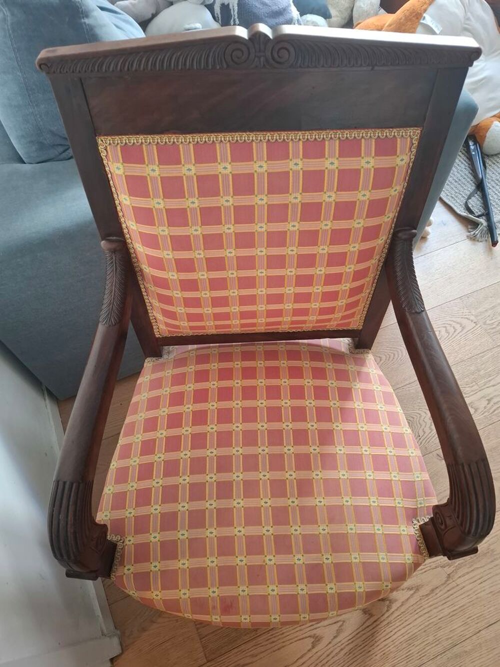 Paire de fauteuils style Empire en acajou - Tr&egrave;s belle quali Meubles