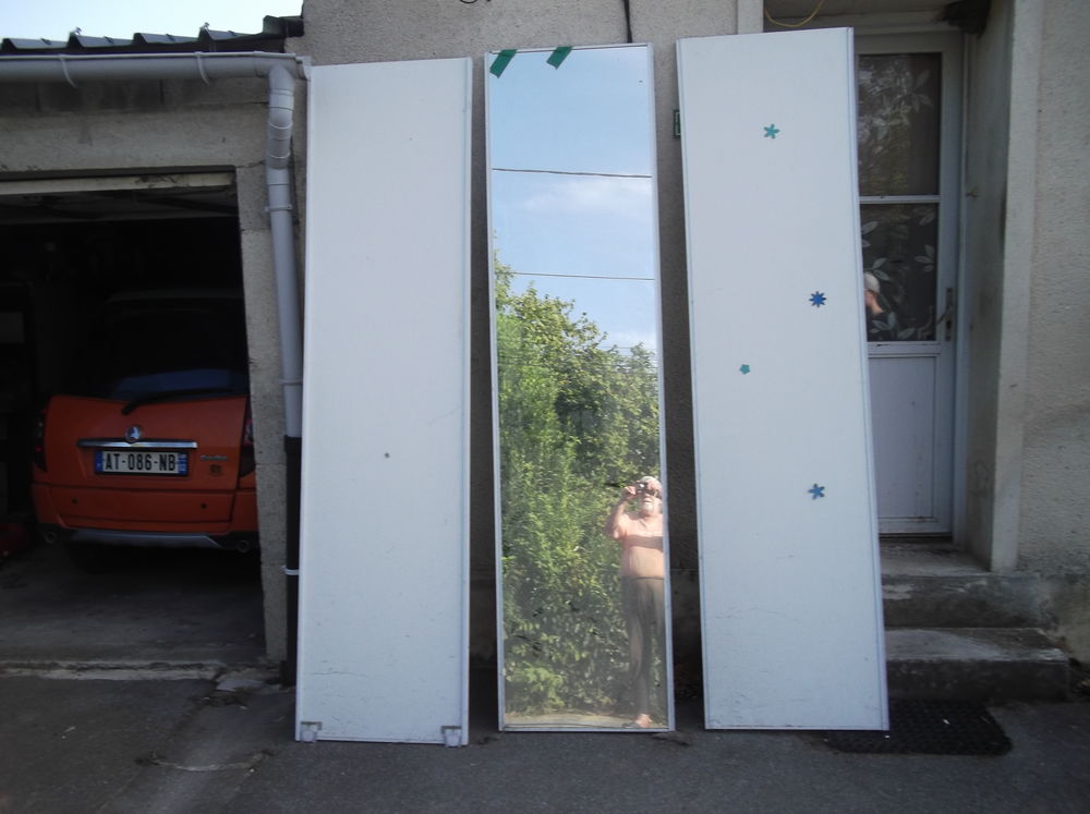 PORTES DE PLACARD 3 VOLETS COULISSANTES GLACE CENTRALE Meubles