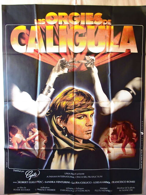 affiche cin�ma �rotique  LES ORGIES DE CALIGULA  14 Curtafond (01)