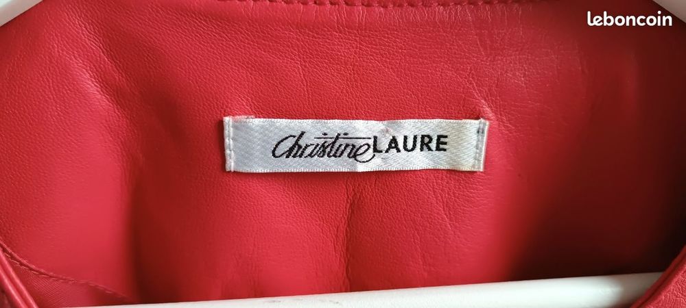Cuir rouge Christine Laure Vêtements