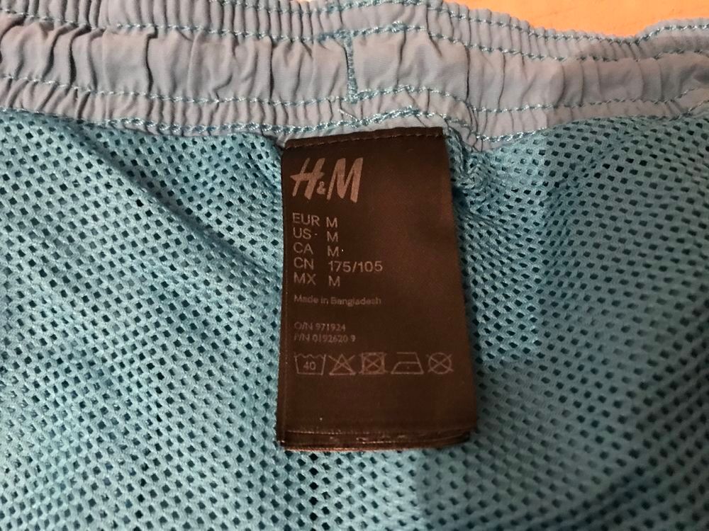 SHORT DE BAIN TURQUOISE T. M marque H&amp;M Vêtements