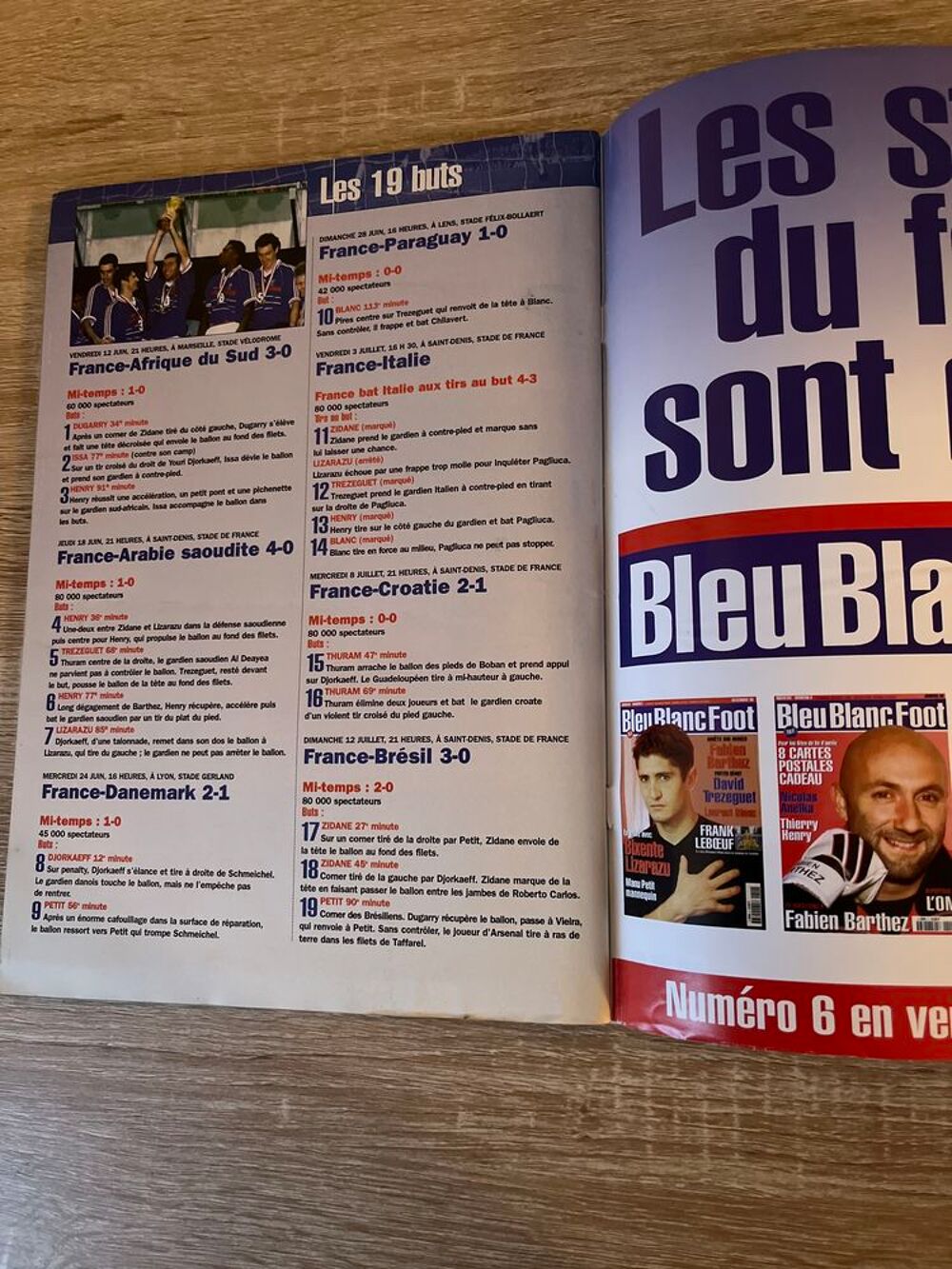 Bleu blanc foot album souvenir CDM 98 