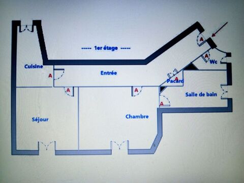   A r�nover 46 m2 , proche du Bois de Boulogne Appartement - 2 pi�ce(s) - 46 m�