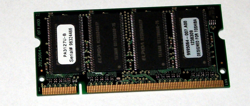 MEMOIRE Toshiba SODIMM 2 X 256 MB POUR PORTABLE PC TOSHIBA Matriel informatique