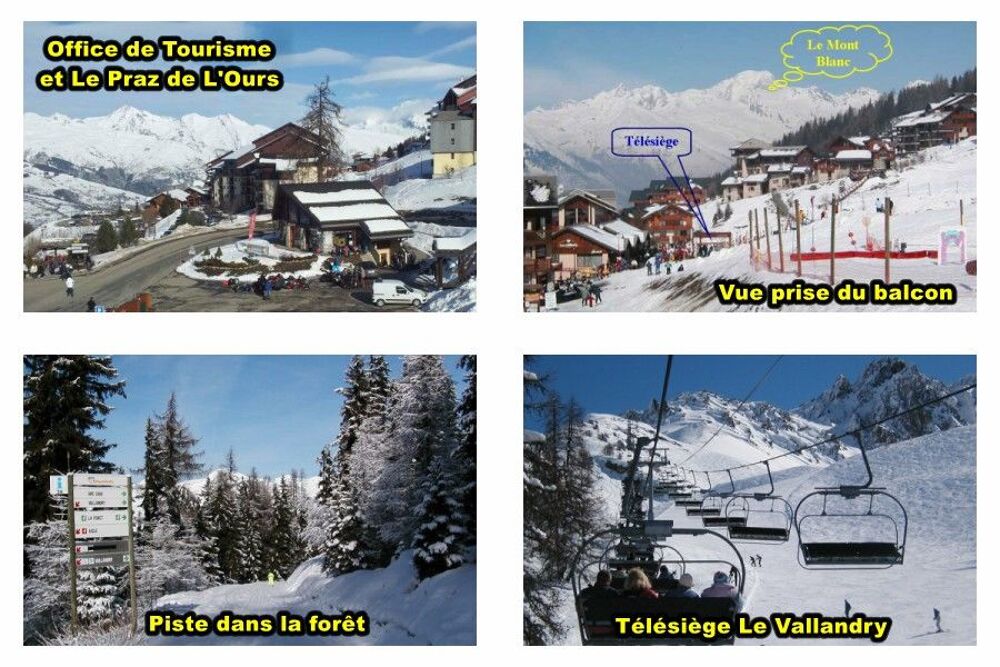   Vallandry-Les Arcs, 2 pièces-mezzanine 4 à 8 pers. Pied pist Rhône-Alpes, Peisey-Nancroix (73210)