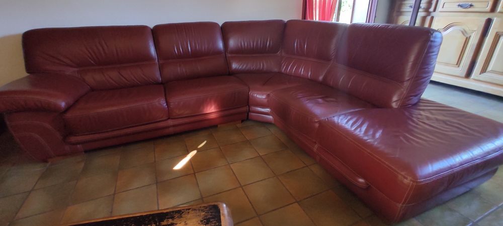 CANAPE D'ANGLE CUIR Meubles