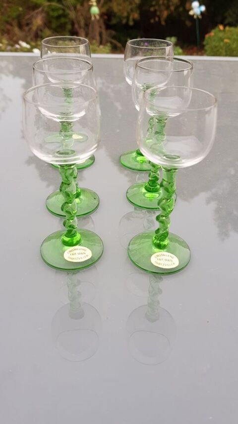 6  - Verre à eau de vie pied torsadé neuf Etiqueté 30 Dourdan (91)