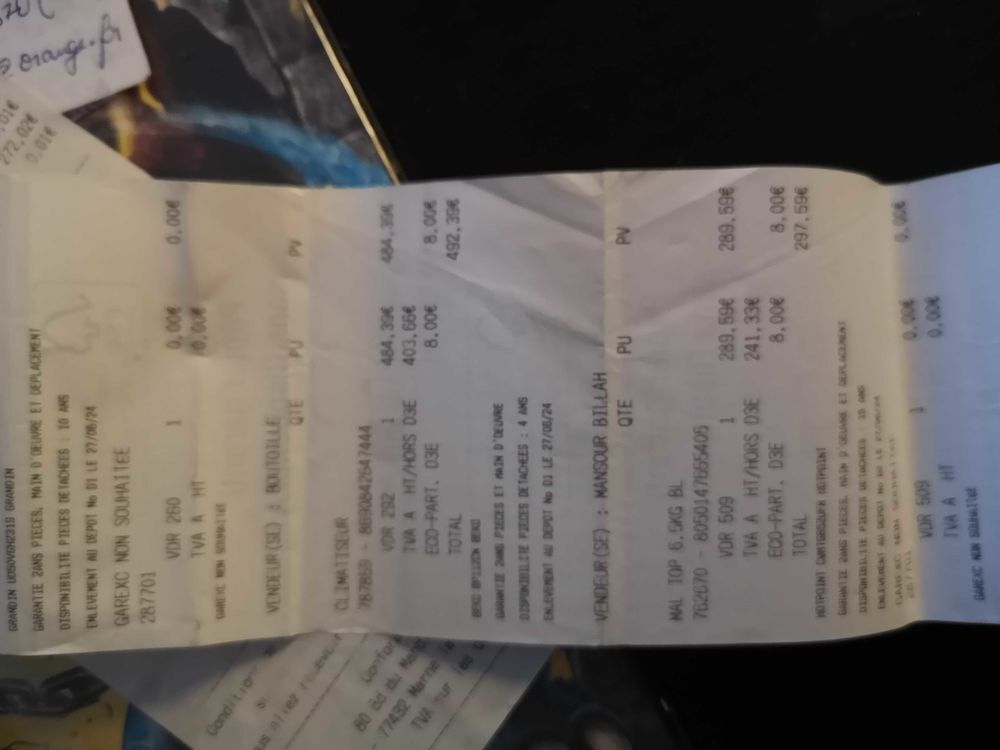 c&egrave;de climatiseur et machine &agrave; laver Cuisine