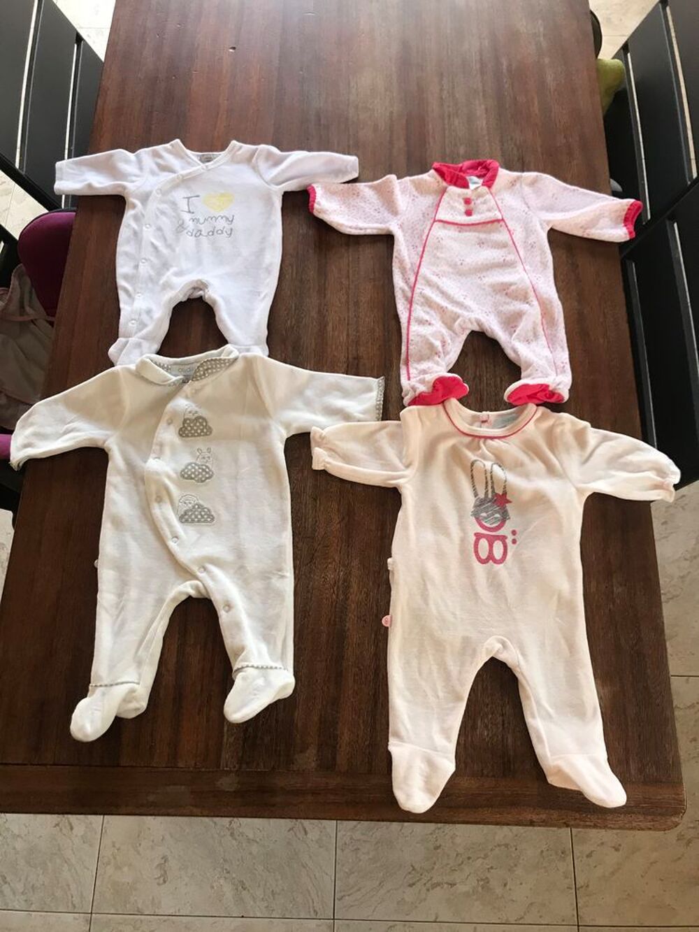 Lot de 4 pyjamas enfant fille " Obaibi - Grain de b Vêtements enfants