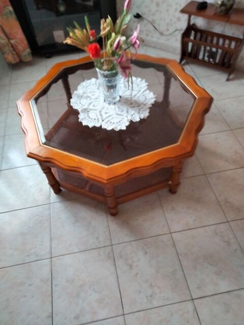 Sallon complet en cuir et merisier 0 Spay (72)