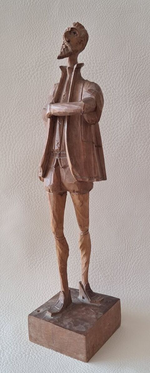 statue sculpture figurine en bois de Don Quichotte 30 Carnon Plage (34)