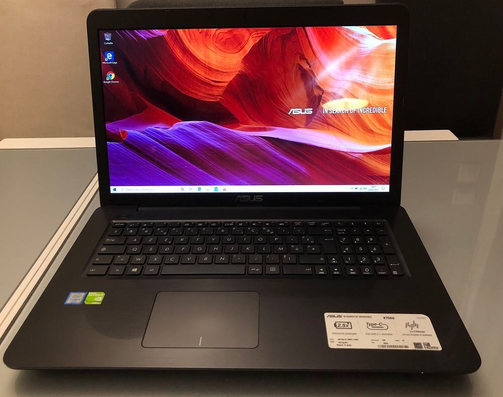 PC PORTABLE ASUS k756U-TY318T Ecran : 17" Matériel informatique