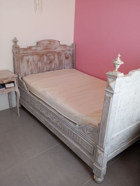 Lit double en bois avec sommier 50 Labarthe-sur-L�ze (31)