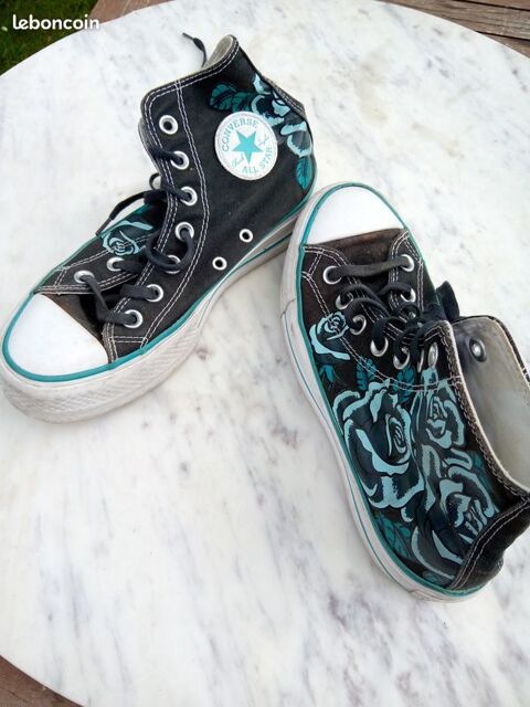 baskettes converse motif fleurs - taille 36 5 Beauchamp (95)