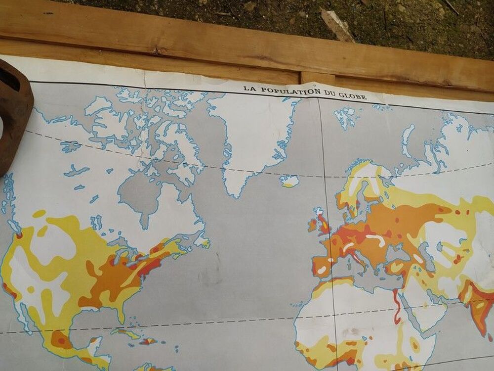Carte scolaire Continents et Oc&eacute;ans / Population du Globe
