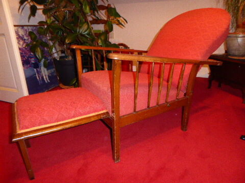 FAUTEUIL vintage en tissus 125 Rethel (08)