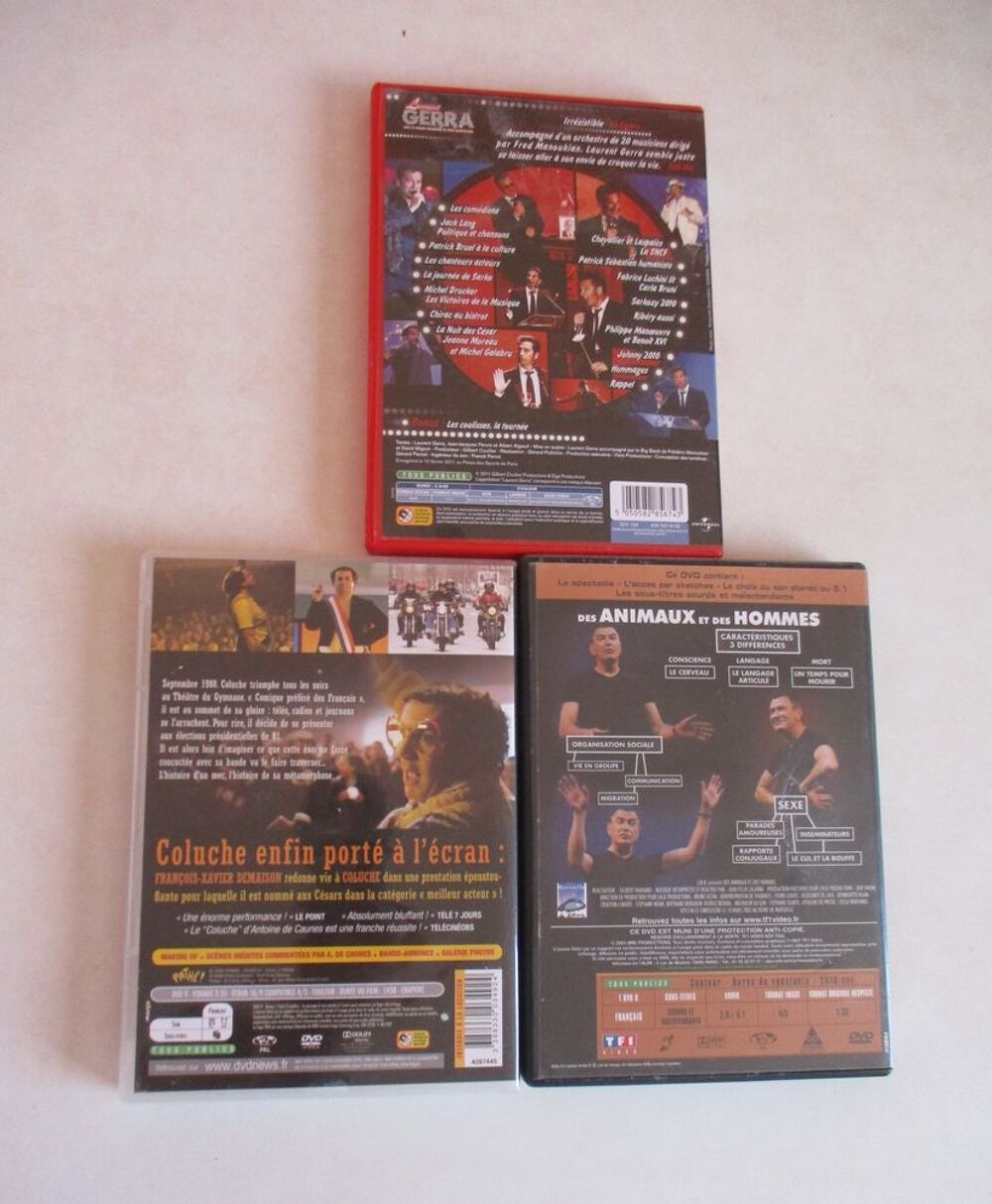 Lot de trois DVDS d'humoristes. DVD et blu-ray