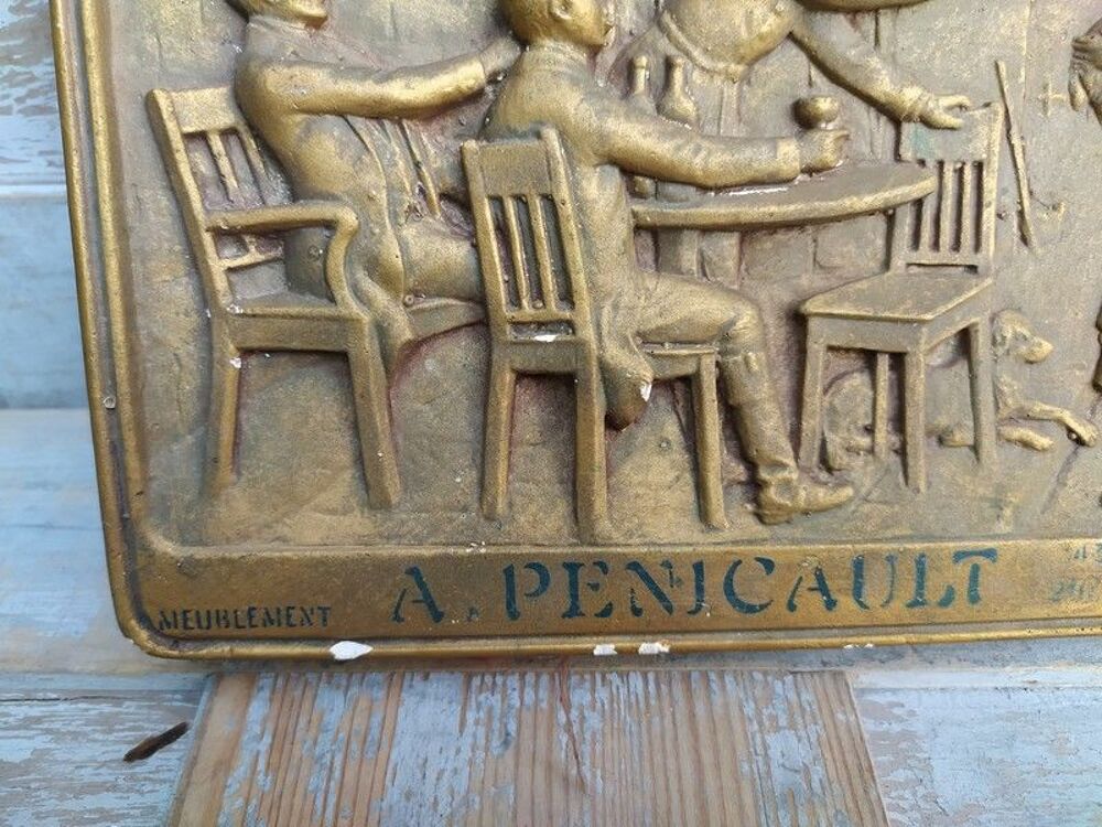 Ancien Pl&acirc;tre Publicitaire Meubles Penicault Tours V&eacute;nerie 