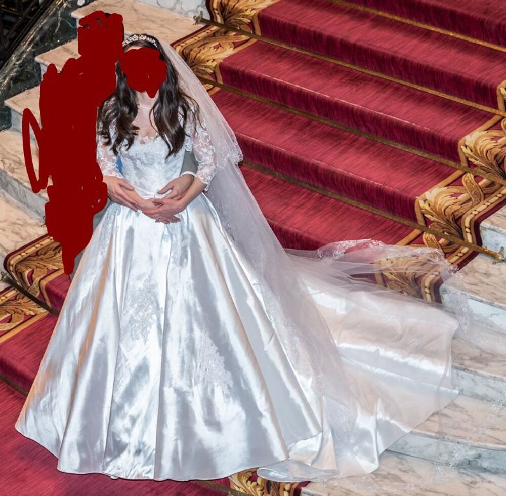 Robe de mari&eacute;e blanche en soie mikado (34 36 38 40) Vêtements