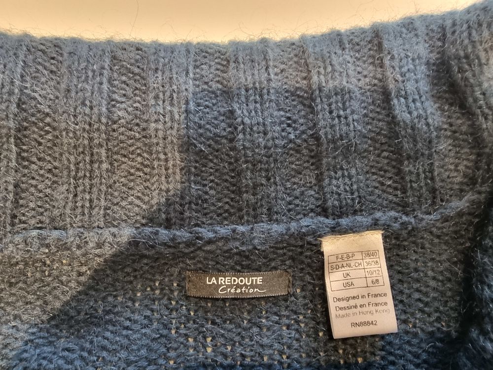 Tr&egrave;s beau gilet cardigan - bleu - T38/40 "LA REDOUTE" Vêtements