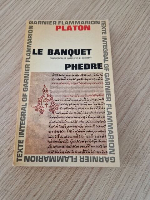 PLATON, Le Banquet - Phèdre 2 Paris 19 (75)