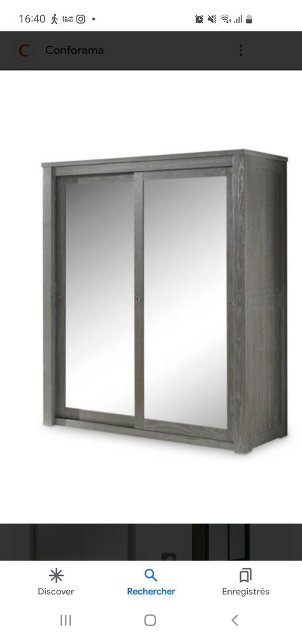 armoire brun style dressing portes coulissantes miroir Meubles