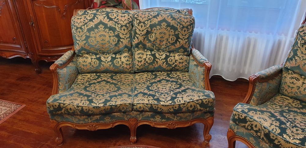 Canap&eacute; 2 places et son fauteuil Louis XV R&eacute;gence Meubles