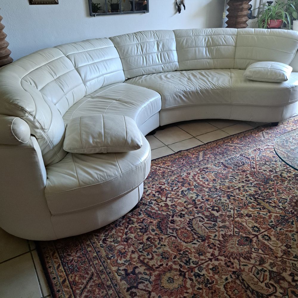 canap&eacute; cuir blanc Meubles