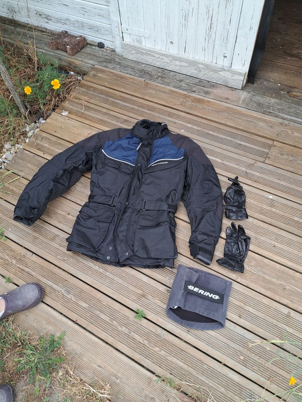 BLOUSON DE MOTO + GANTS + CACHE COU+ Sports