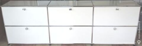 Crdence usm haller blanc 6 portes abattantes top 2670 Chenoise (77)