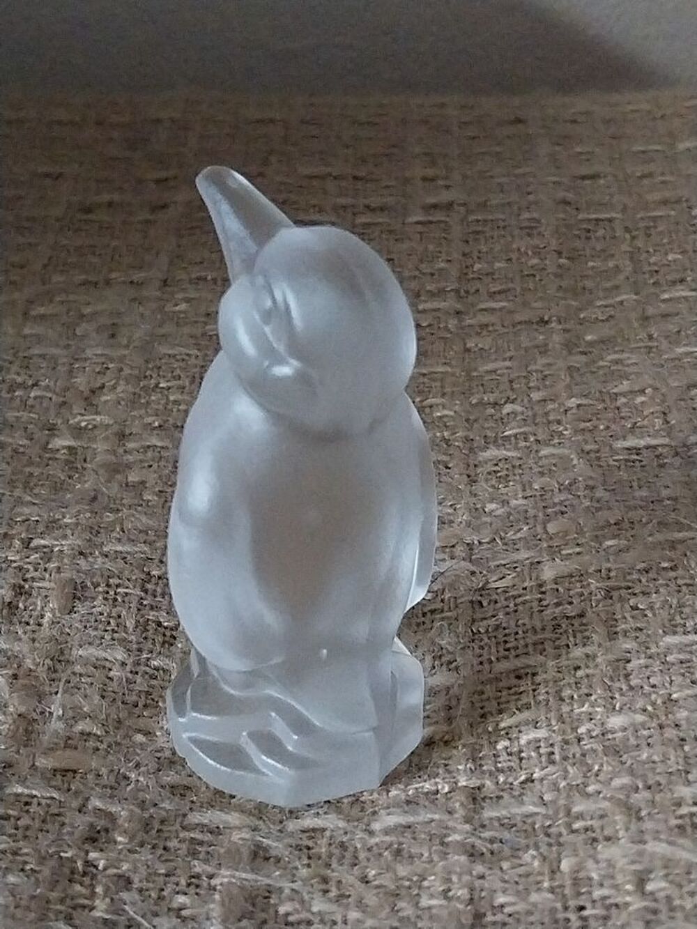 Figurine Oiseau pingouin en Verre Transparent D&eacute;corative Décoration