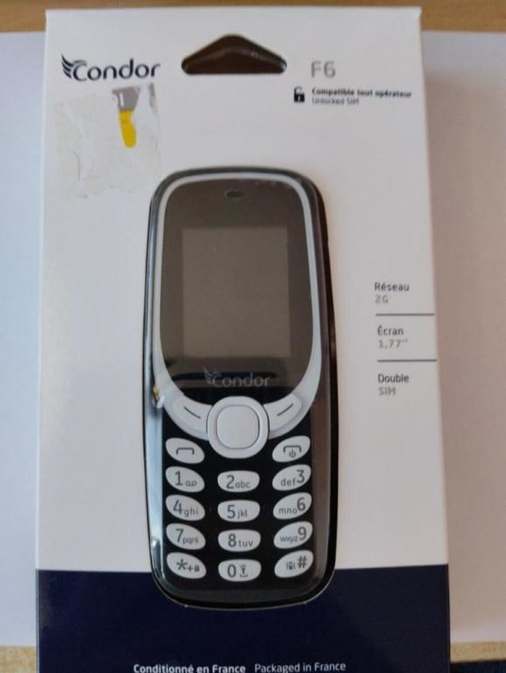 Telephone portable condor F6 double sim comme neuf Téléphones et tablettes