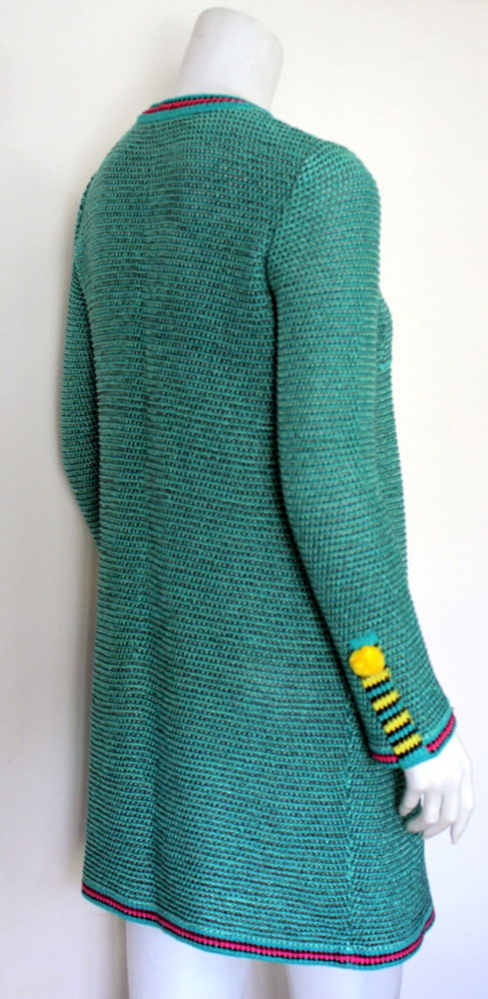 Manteau maille turquoise MISSONI T.38 Fr Vtements