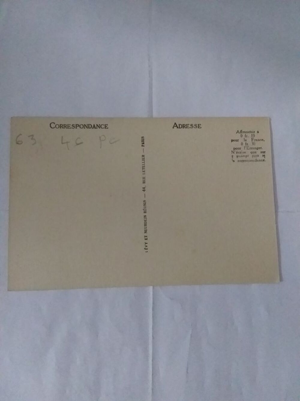 Carte postale ancienne D&eacute;partement 63 