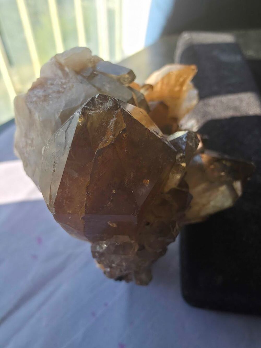 Cristal de Quartz Citrine Dor&eacute;e de Kolwezi(RDC)-8,2 cm 