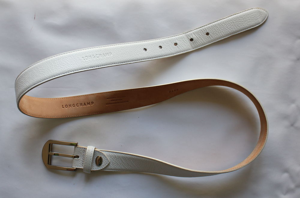 Ceinture mixte cuir blanc LONGCHAMP Maroquinerie