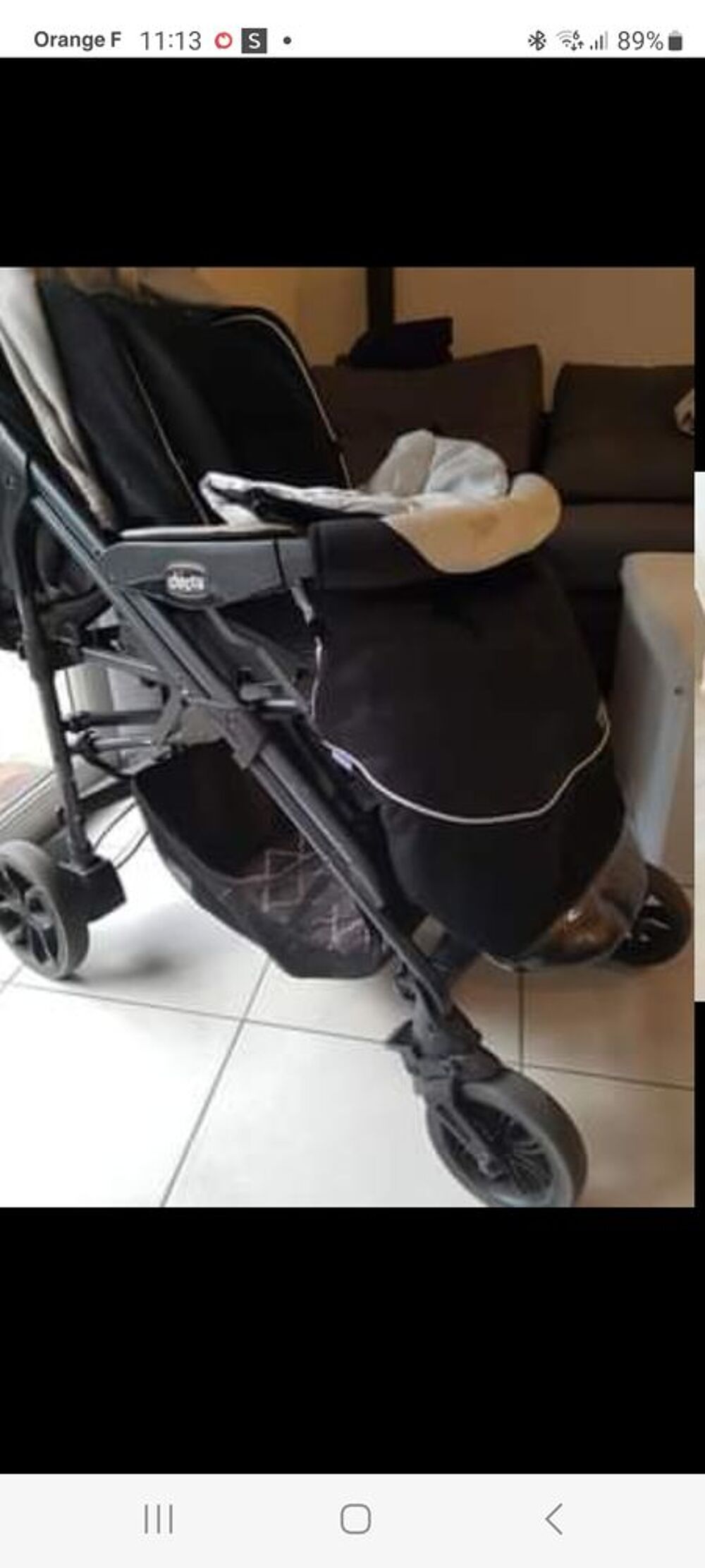Poussette chicco black label trio avec isofix et coque Puériculture