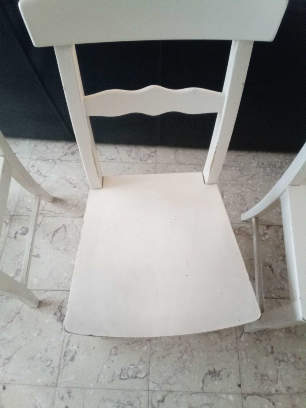 9 chaises blanche en bois ikea Meubles