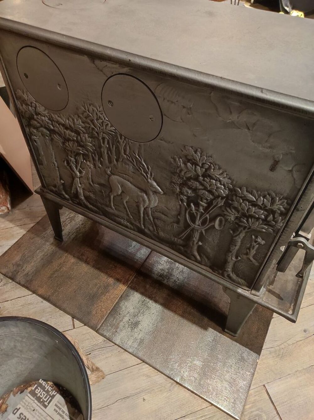 Po&ecirc;le a bois Nestor martin en tr&egrave;s bon &eacute;tat b&ucirc;che de 50,,cm Décoration