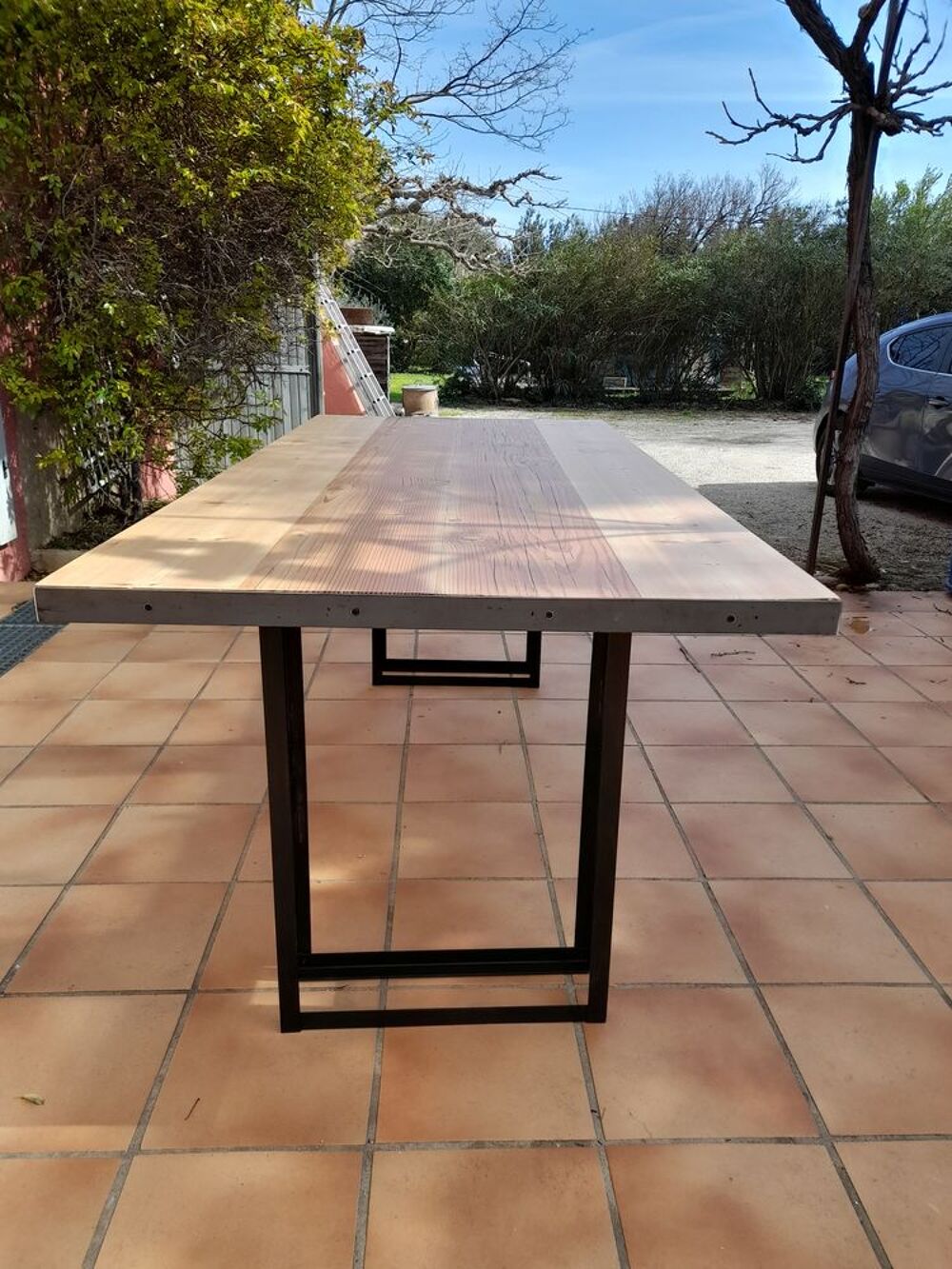 grande table industrielle pin Meubles