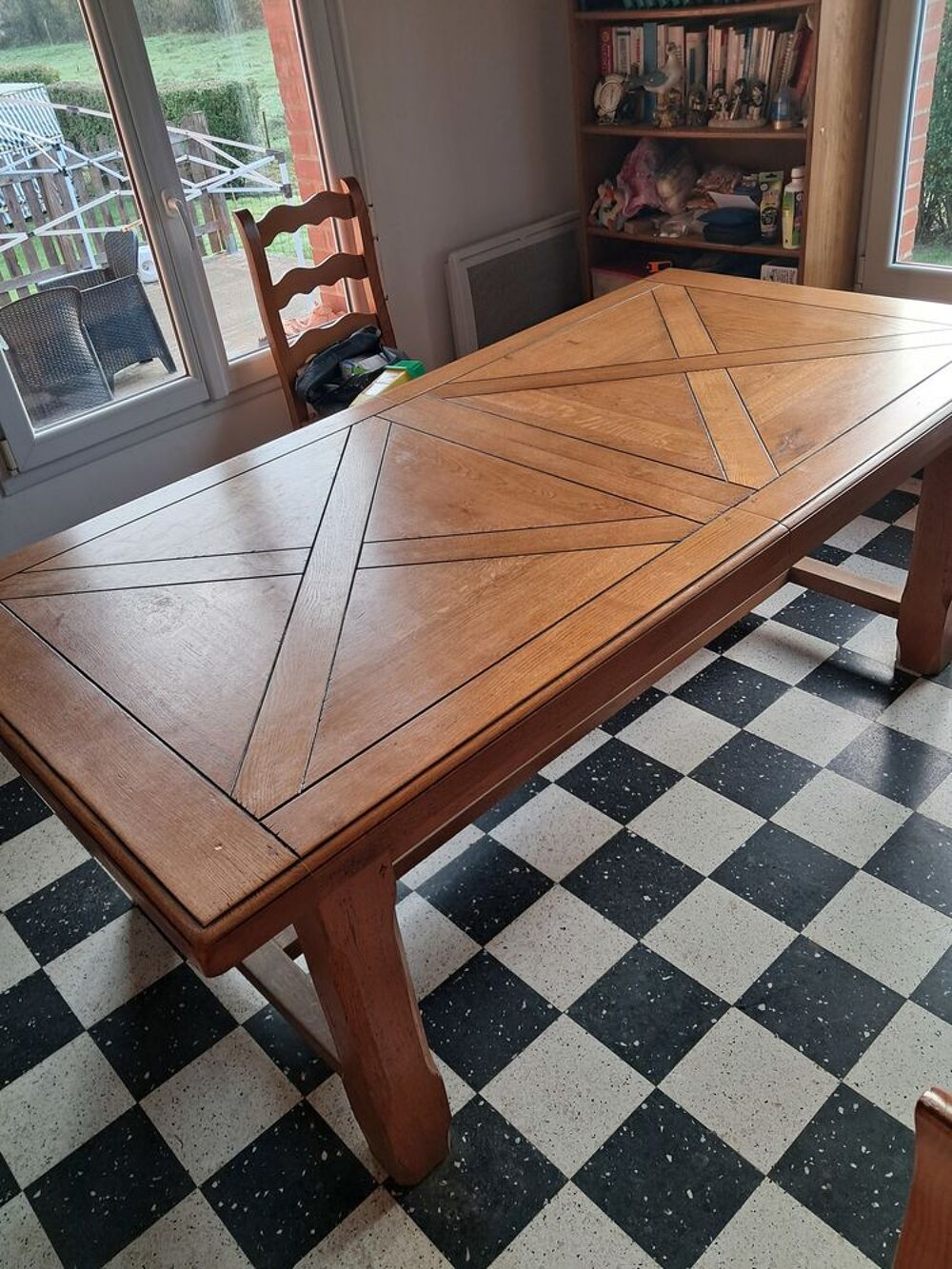 table en ch&ecirc;ne 2m et une rallonge de 0.40cm Meubles