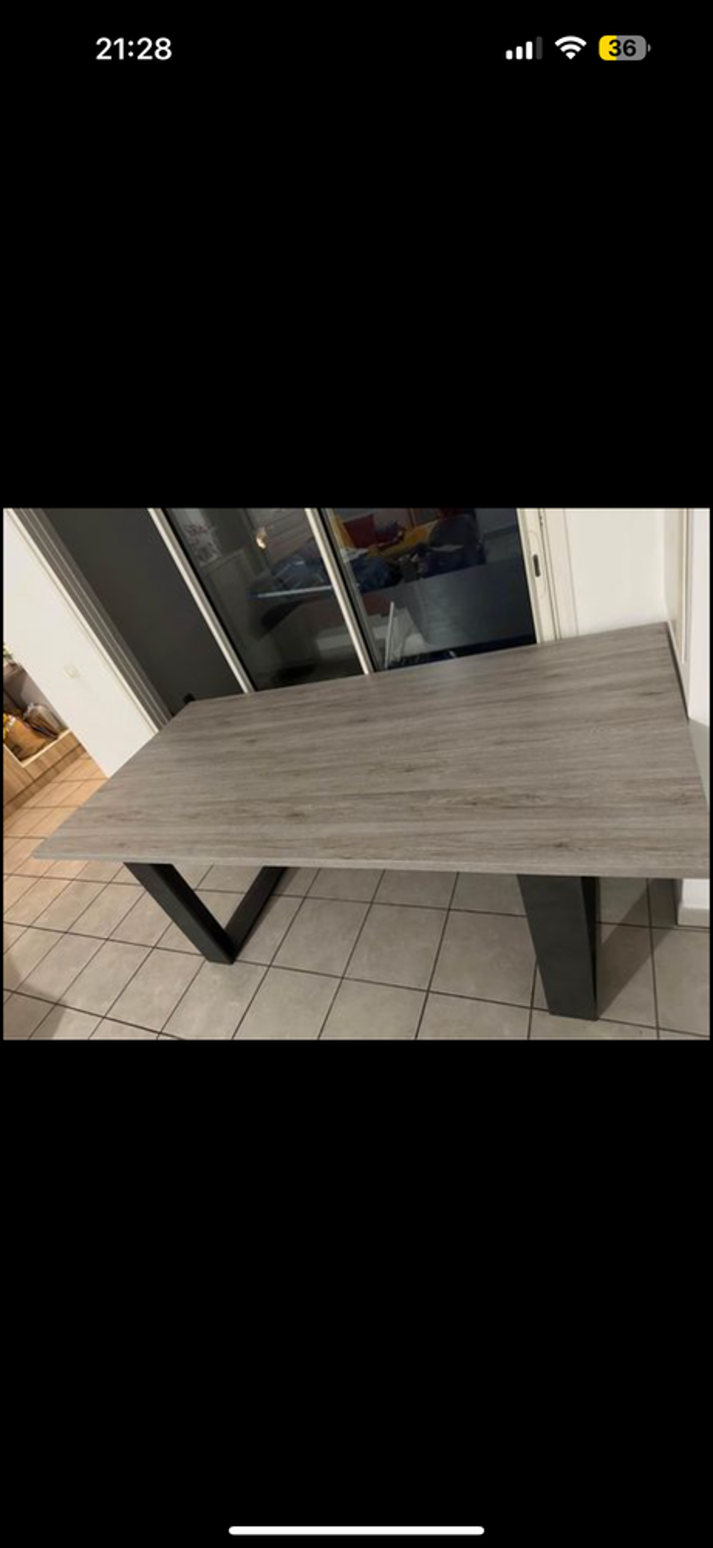Grande Tables gris (200 cm) Meubles
