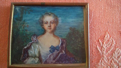 Portrait Miniature Une des Filles de Louis XV Ecole francais 250 Roquefort-les-Pins (06)