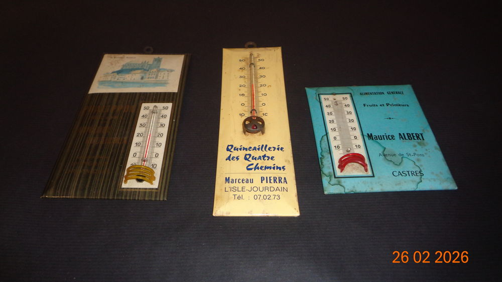 THERMOMETRES PUBLICITAIRES VINTAGE 