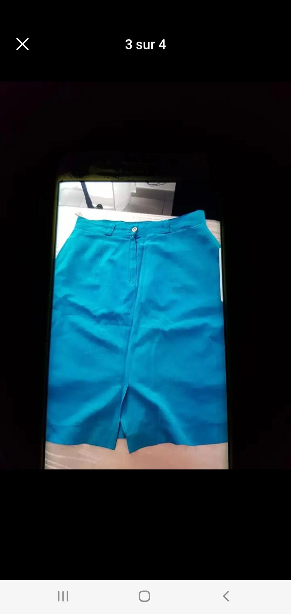jupe turquoise taille 40 Vtements