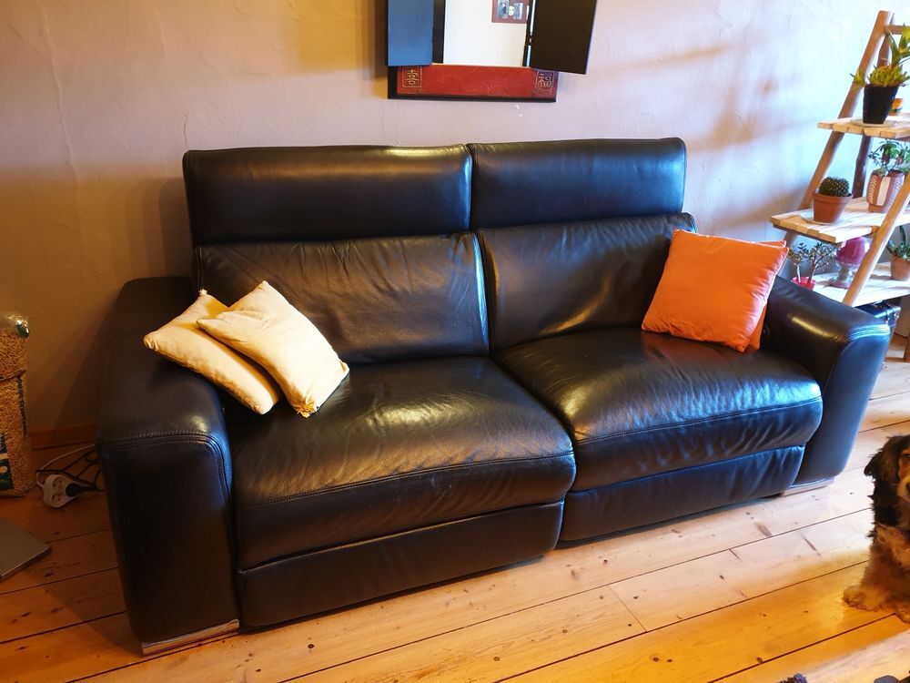 CANAPE CUIR NOIR FAUTEUILS ELECTRIQUES Meubles