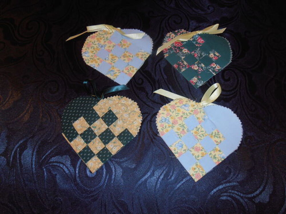 4 sachets coeurs (79) Décoration
