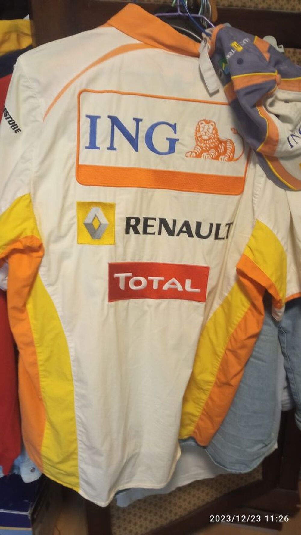 Chemise officiel Renault f1 team ING Ayrton Senna collection Vêtements